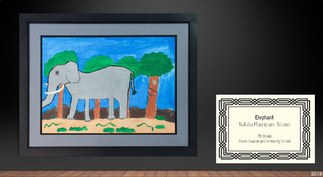 La Galleria 2019 - Elephant - Natalia Manriquez-Atiliana, 7th Grade, Bruce-Guadalupa Community School