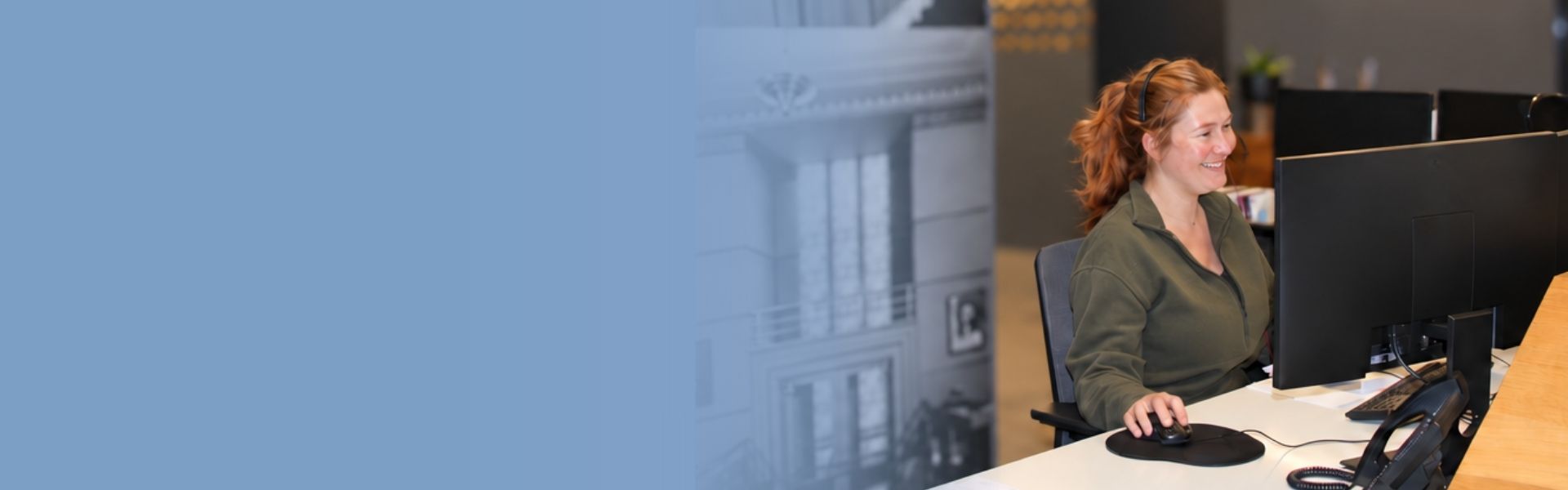 Badger Mutual customer service representative assisting insurance policyholder